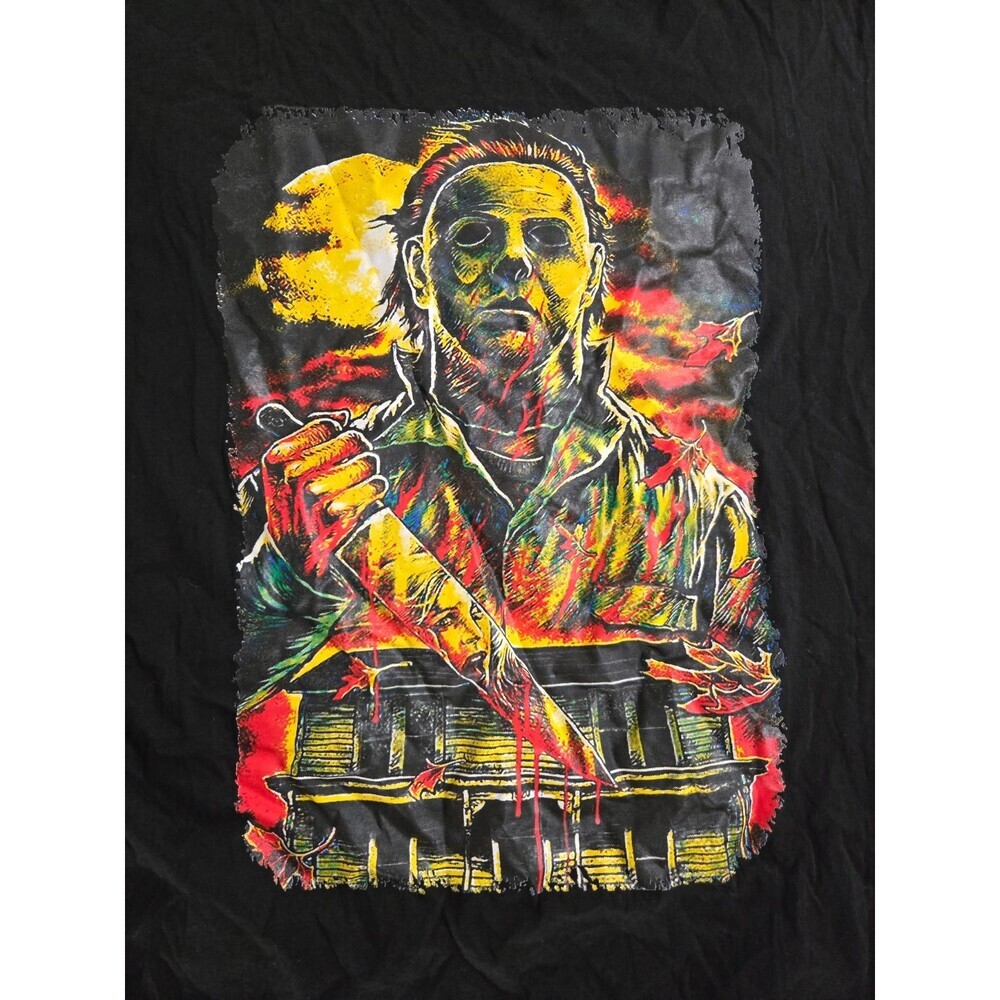 Halloween Michael Myers Graphic High Quality Heavyweight T-Shirt 2025 Size L